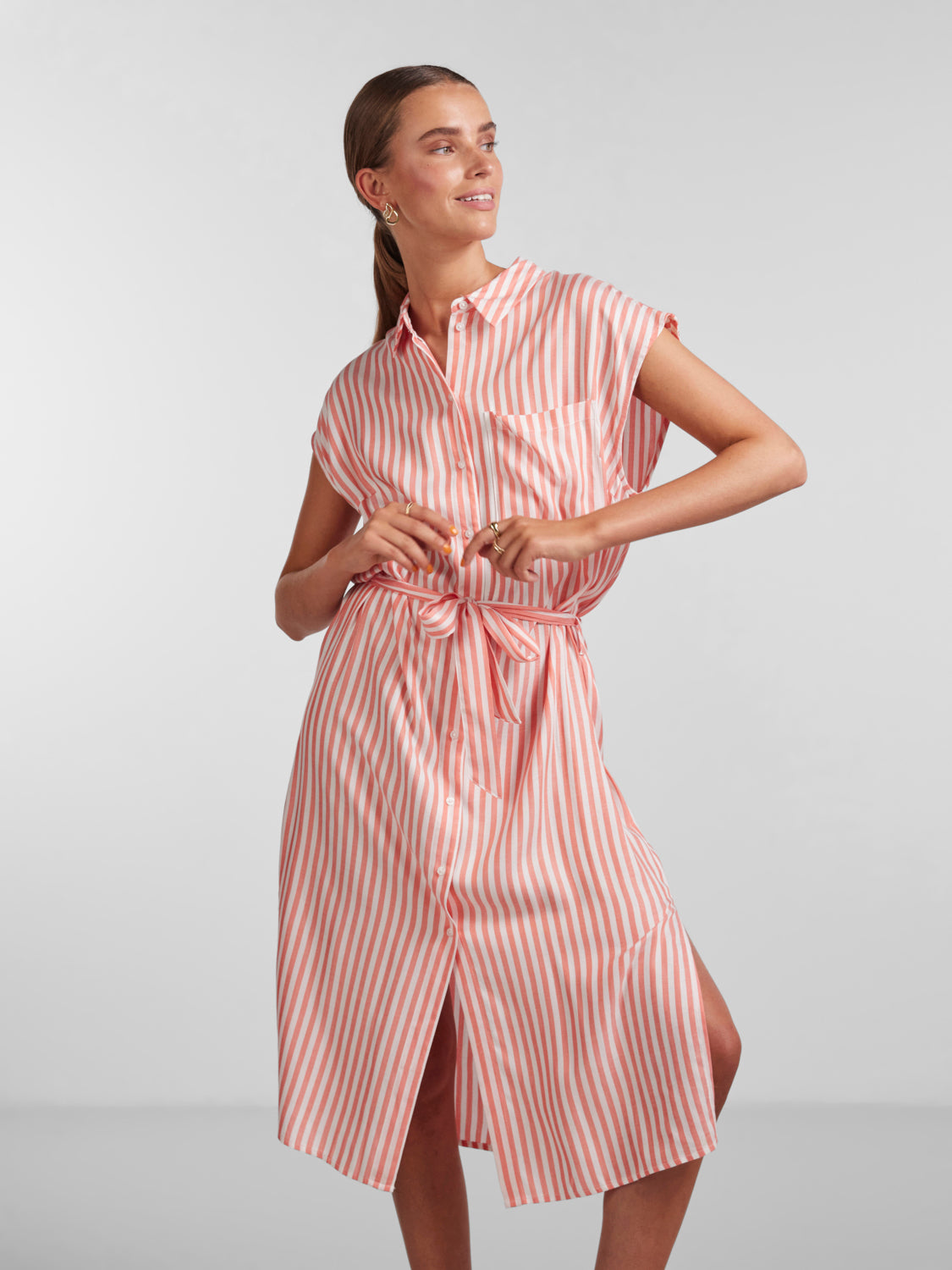 PCKORAH Dress - Hot Coral